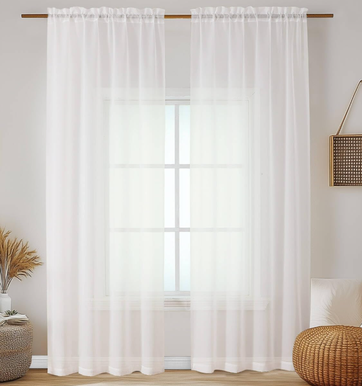 Ivory Sheer Curtains